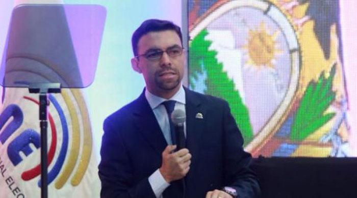 Juan Pablo Pozo, presidente del Consejo Nacional Electoral (CNE) de Ecuador.
