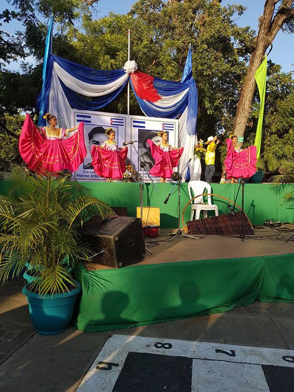 Acto por aniversario de Girón en Nicaragua