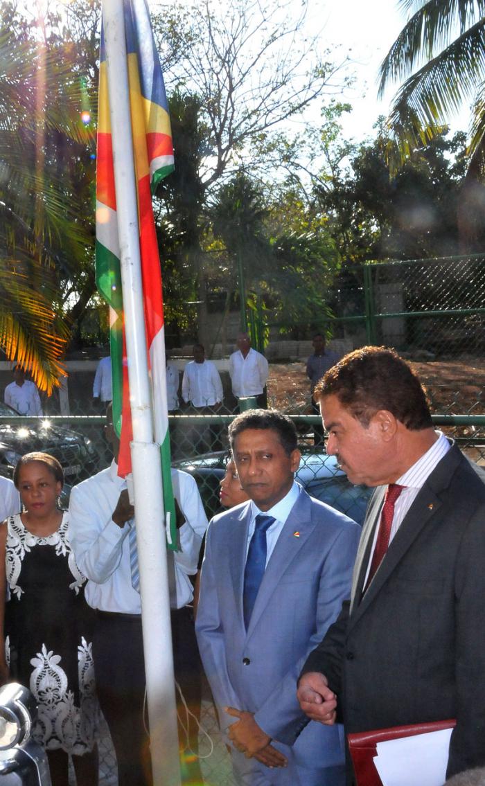 Presidente de la República de Seychelles Danny Faure, inaugura Embajada en la Habana.(foto Jorge Luis Gonzàlez) 26-4-17 Danny01I9