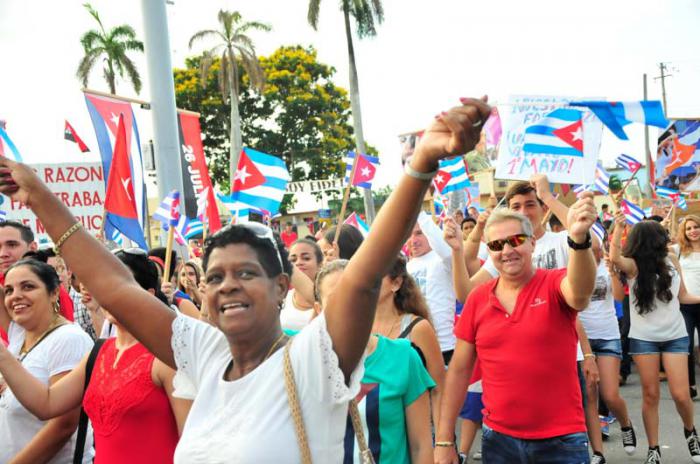 La Plaza de la Revolución Mayor General Serafín Sánchez fue el escenario principal de la celebración en la provincia de Sancti Spíritus.