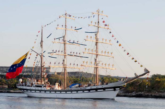 Visita del Buque Escuela Simon Bolivar al puerto de la Habana
