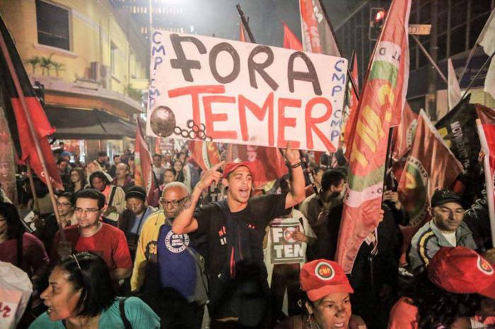 Durante las últimas semanas se han registrado fuertes manifestaciones que exigen la salida de Temer. 