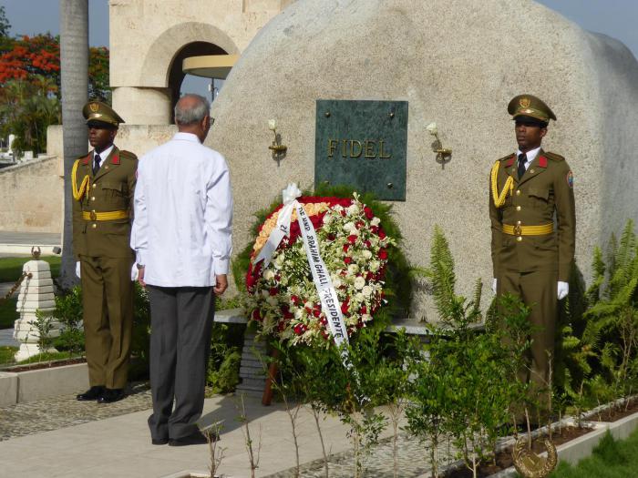 Brahim Ghali, Presidente de la RASD, rindió homenaje al Comandante en Jefe Fidel Castro Ruz.
