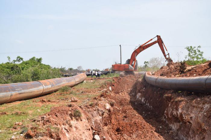 Trabajos en la conductora que abastece a una parte de la capital