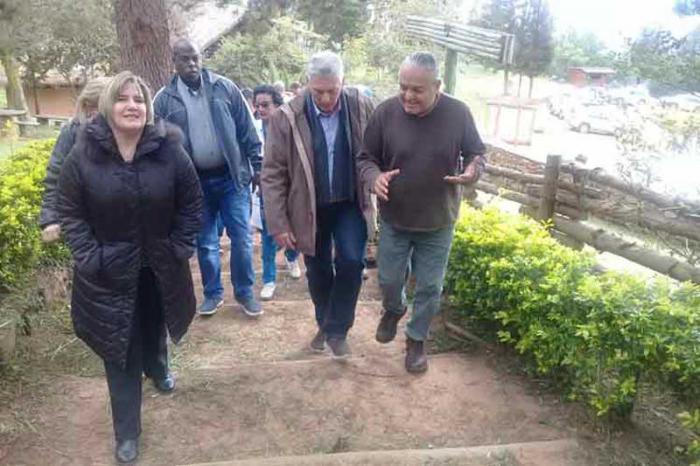 El Primer Vicepresidente de los Consejos de Estado y de Ministros recorrió el sitio arqueológico de Samaipata.