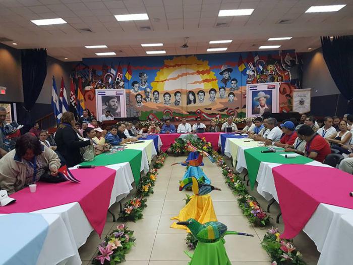 encuentro de solidaridad con Cuba en Nicaragua.