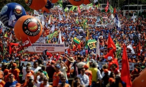 marcha pacífica en Brasilia