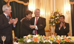 Evo Morales y Diaz Canel