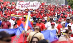 manisfestaciones en apoyo a la Revolución bolivariana