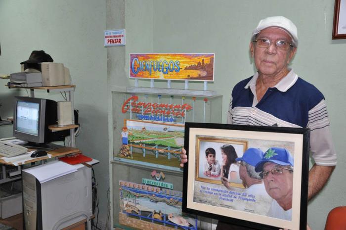 Pepe de la Paz: medio siglo en nuestro Partido y más de 55 años en la Unidad Provincial de Propaganda de la Perla del Sur. foto: efrAÍN CEDEÑO