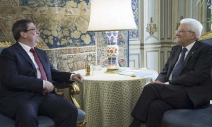 Bruno Rodríguez Parrilla se reunió con Sergio Mattarella