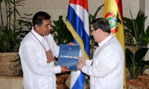 Canciller de bolivia se reune con Bruno rodriguez