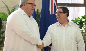 cancilleres de Cuba y Nueva Zelanda