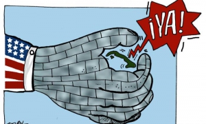 Caricatura BASTA YA DE BLOQUEO