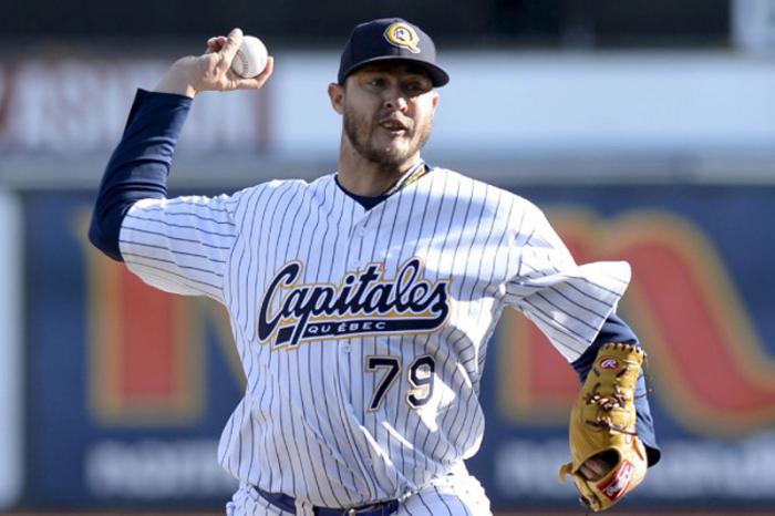 Lázaro Blanco ha sido un brazo crucial para los Capitales de Quebec en la Liga Can-Am. 
Foto: Tomada de LaPresse