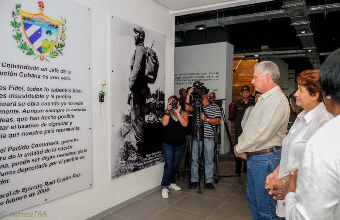 Inauguración del Memorial de la Denuncia, presidido por, Miguel Mario Díaz-Canel Bermúdez. Primer Vicepresidente de Los Consejos de Estado y de Ministros, Ena Elsa Velázquez Cobiella, Ministra de Educación