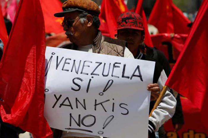 Los venezolanos se pronunciaron en contra de las declaraciones injerencistas de Trump. Foto: PL