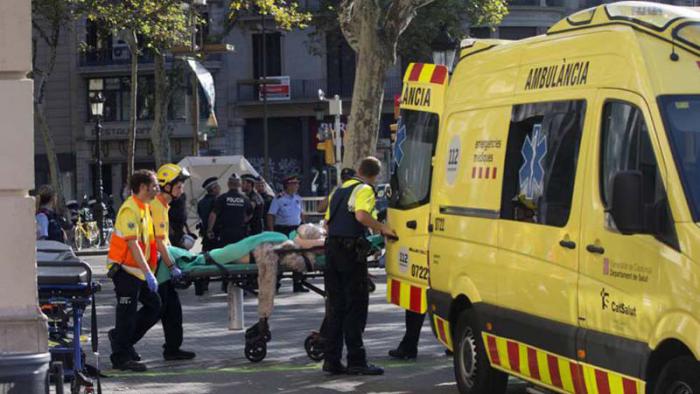 Atentado en Barcelona, España. Una furgoneta atropello a varias personas