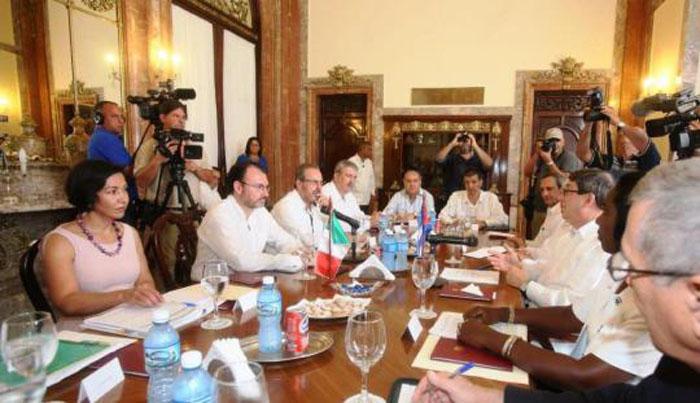 Recibe Bruno Rodríguez a José Videgaray, canciller de México