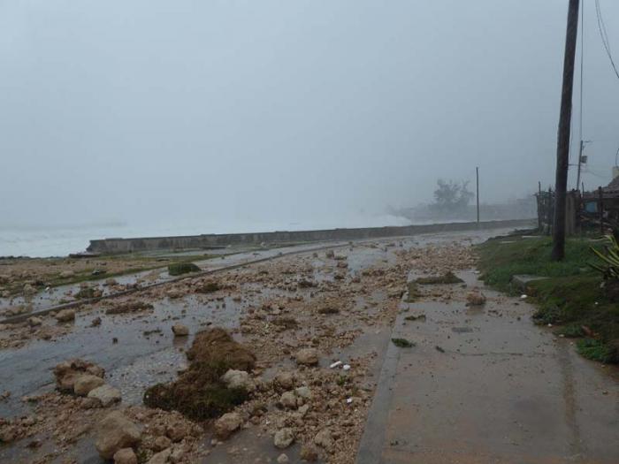 Se registraron fuertes lluvias en Gibara, Holguín. 