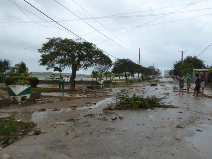 Playa la Boca y sus alrededores en el Mariel tras el huracán Irma.