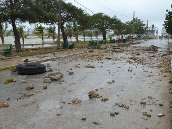 Playa la Boca y sus alrededores en el Mariel tras el huracán Irma.
