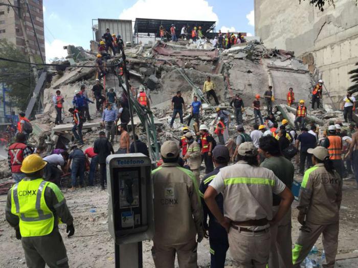 Destrozos causados por el terremoto que sacudió México. foto: AP