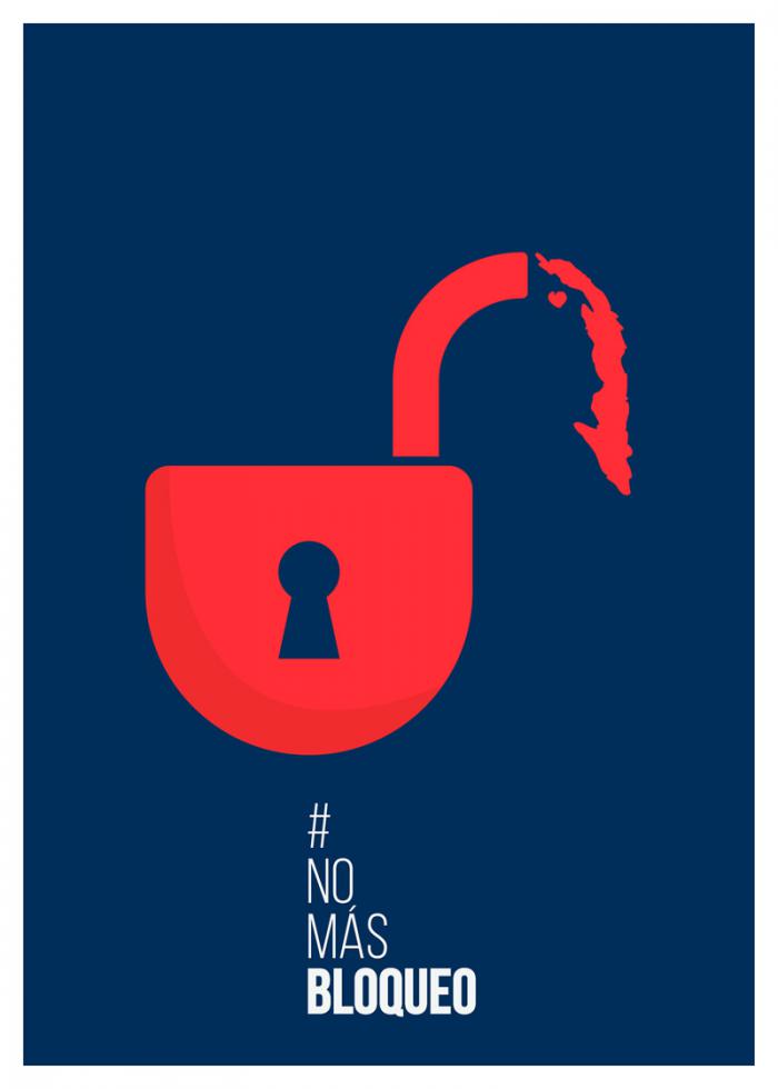 3er premio del concurso de carteles NoMásBloqueo: Ana Laura Peirone (Argentina)