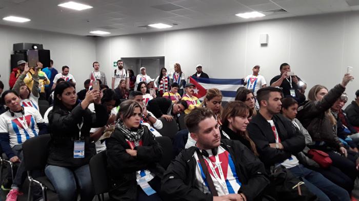 Coloquio sobre Fidel en el xix Festival Mundial de la Juventud y los Estudiantes. fotos de la autora