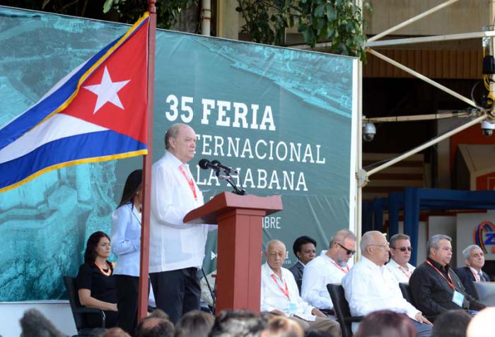 Feria de la Habana FIHAV 2017- Rodrigo Malmierca ministros de comercio exterior y la invercion extranjera, Ricardo Cabrisas , Ministro de Economia