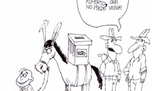 Caricaturas elecciones en cuba