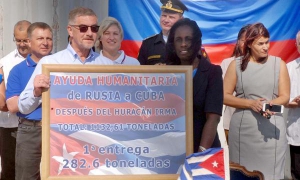 Cuba recibe donativo ruso para damnificados por el huracán Irma