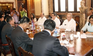 Recibió canciller cubano a su homólogo de la República Popular Democrática de Co