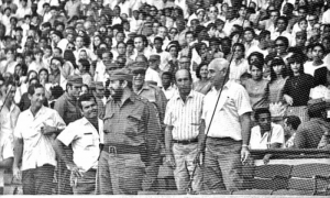 Fidel en Santa Clara. foto archivo