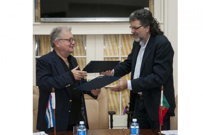 Ministros de Cultura de Cuba, Abel Prieto y de Portugal Luis Felipe de Castro