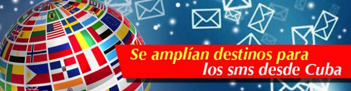 sms desde Cuba a estados unidos