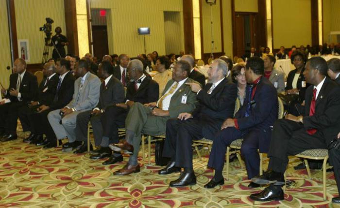 Inauguración de la II Cumbre Cuba-Caricom en Bridgetown, Barbados (2005). 