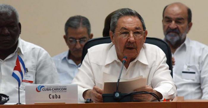 Apertura del la III Cumbre Cuba- Caricom, en el hotel Meliá Santiago,  donde el General de Ejército Raúl Castro Ruz, ofreció el discurso de bienvenida (2008).