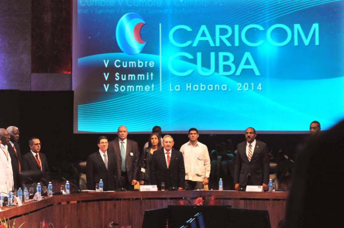 El Presidente de los Consejos de Estado y de Ministros, Raúl Castro Ruz, durante la V Cumbre de Caricom-Cuba (2014).