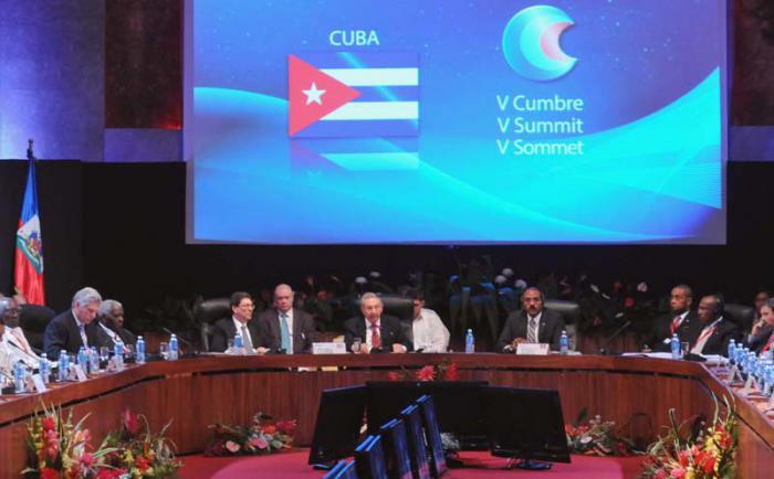 Inicio de la V Cumbre Caricom-Cuba, presidido  por el General de Ejército Raúl Castro Ruz (2014).