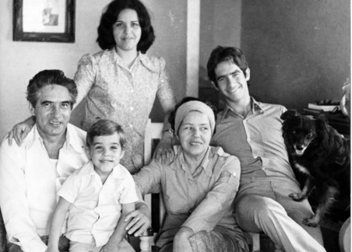 Salvador Wood y su familia en 1978.