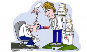 Caricatura sobre ataques acústicos.