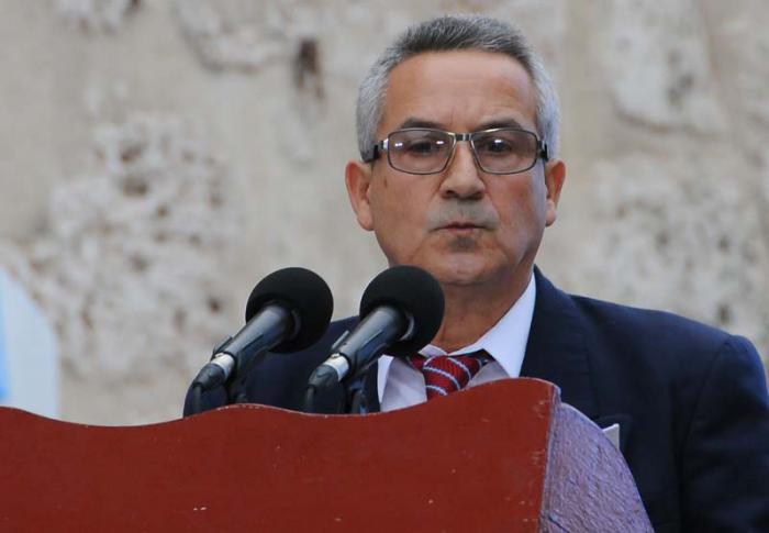 inaguración de la 27 Feria Internacional del Libro. Palabras inaugurales a cargo de Juan Rodríguez Presidente del Instituto Cubano del Libro.