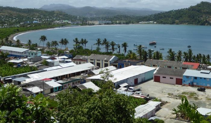 Vista parcial de la ciudad de Baracoa, tomada desde el hotel El Castillo. 
