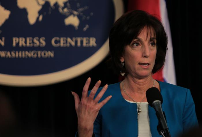 Roberta Jacobson durante una conferencia de prensa en Washington