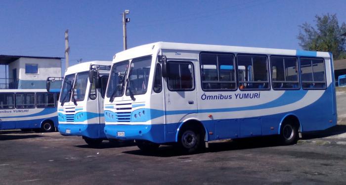 La entrada de 99 ómnibus Diana  permitió aliviar la situación del transporte urbano y sobre todo reanimar la transportación intermunicipal en Matanzas. fotos del autor
