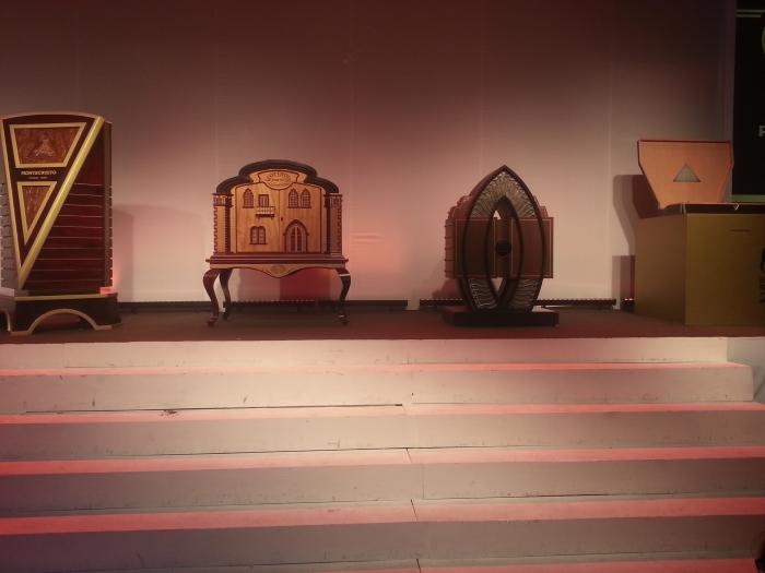  Parte del lote de humidores de la compañía Habanos S.A.  subastados en la Noche de Gala del XX Festival del Habano