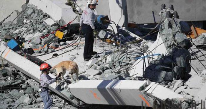Aumenta cantidad de fallecidos por derrumbe de puente en Miami.