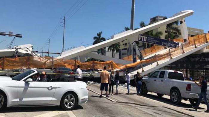 Aumenta cantidad de fallecidos por derrumbe de puente en Miami