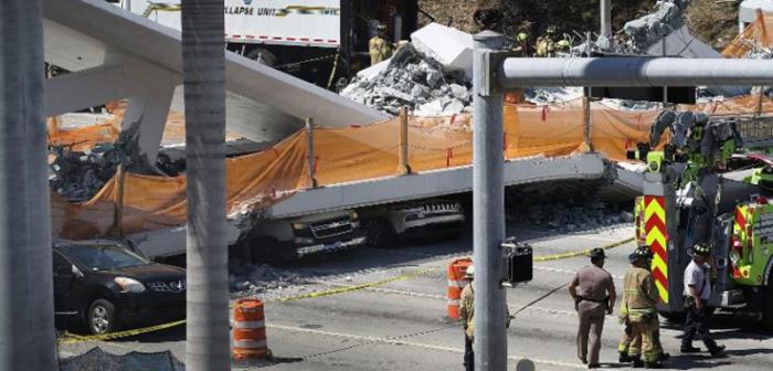 Aumenta cantidad de fallecidos por derrumbe de puente en Miami